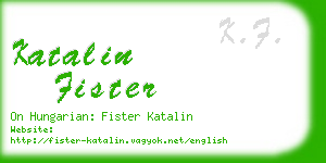 katalin fister business card